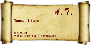 Amma Tibor névjegykártya