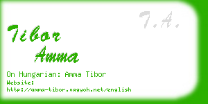 tibor amma business card